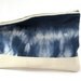 HAND DYED and Leather Clutch Fold Over Envelope iPad case Bag Noir
