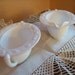 CLOSEOUT - Vintage Vitrock Floral Rim Milk Glass Cream and Sugar by Anchor Hocking