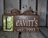 Personalized Established Name Family Block Set sign wood block set christmas wedding anniverysary birthday gift