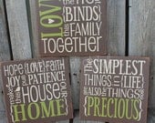 Primitive love family home wood sign family wedding birthday christmas mothers day love gift. Customize CoLoRs . . .  PeRfEcT Decor and Gift