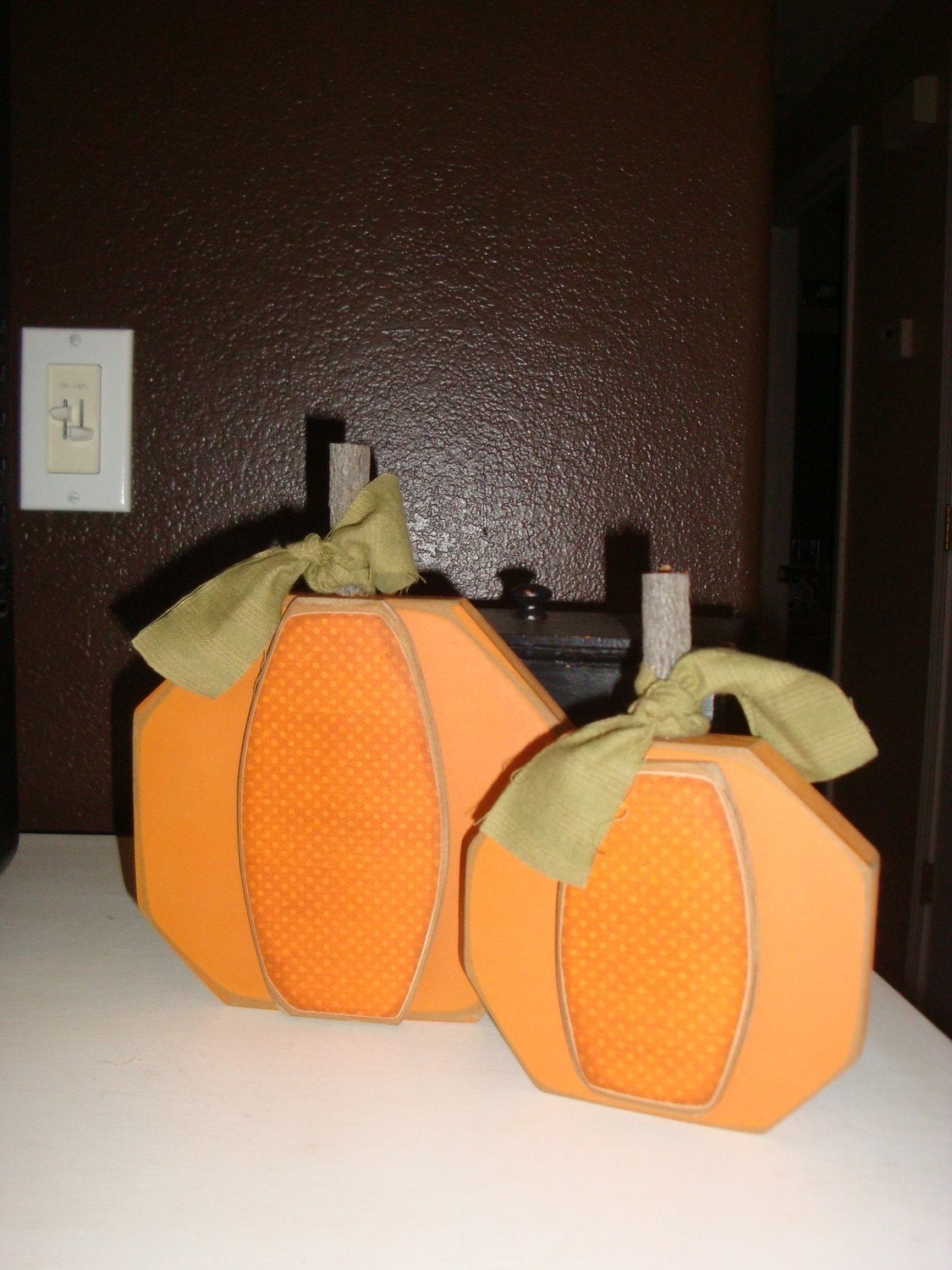 Primitive Pumpkin Block Set . . . Autumn Fall Halloween Thanksgiving Wood Block Sets Gift Home Seasonal Decor