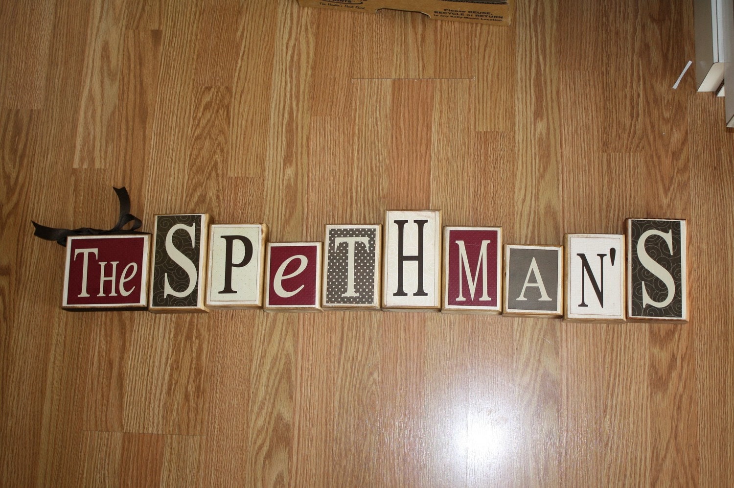 Personalized Name Wood Block Set . . . custom wedding home decor primitive gift personalized wood sign boy girl baby family
