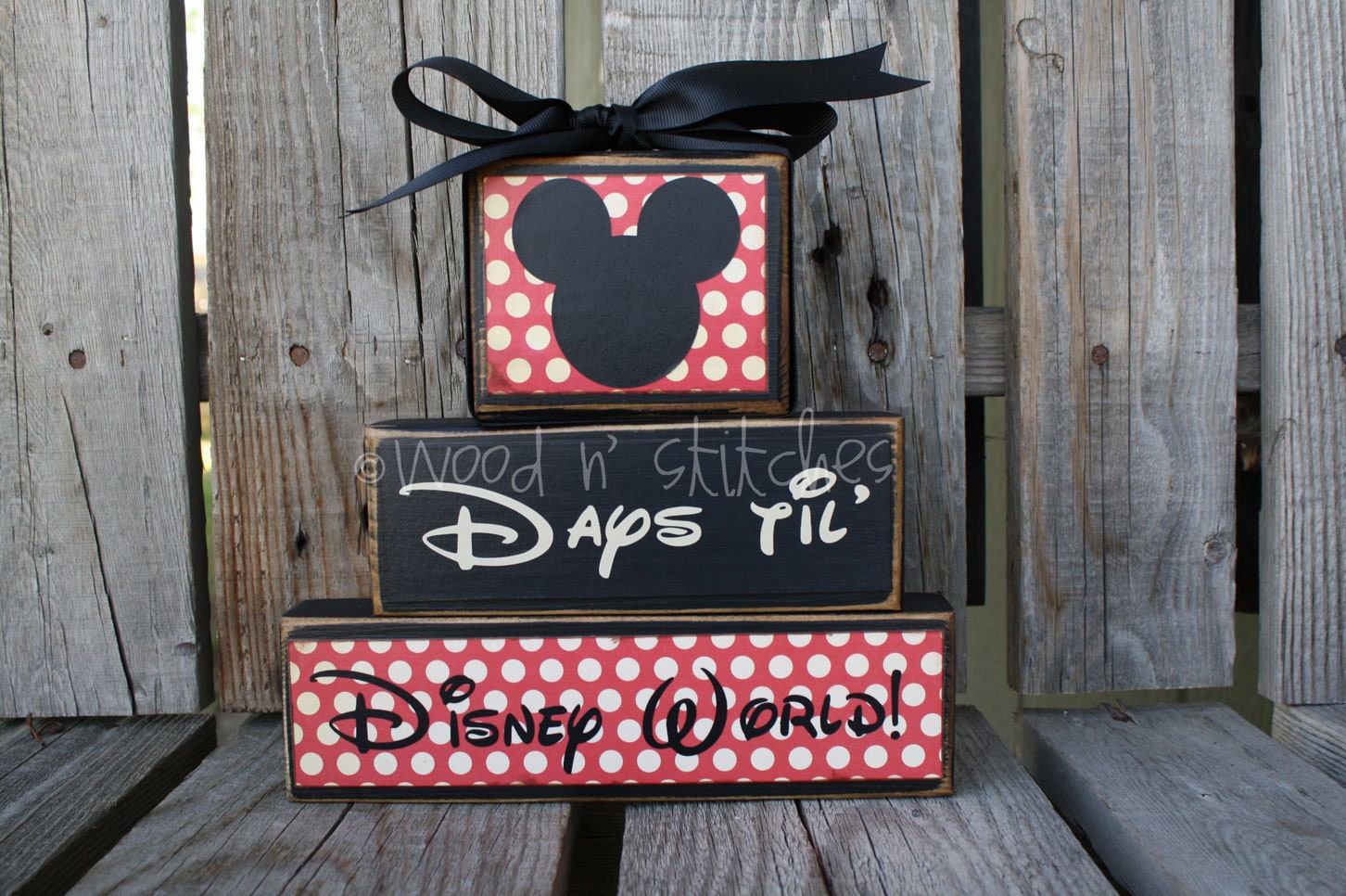Personalized COUNTDOWNS chalkboard wood block set. . . Christmas, vacation, birthday, Halloween, Disneyland, grandma primitive