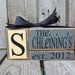 Personalized Established Name Family Block Set sign wood block set christmas wedding anniverysary birthday gift