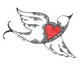 Sparrow Heart - print