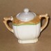 Vintage Child's Tea Set Creamer Sugar Tea Cup Miniature Porcelain Peach Lusterware Made in Japan