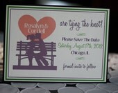 CUSTOM couple kissing Save The Date