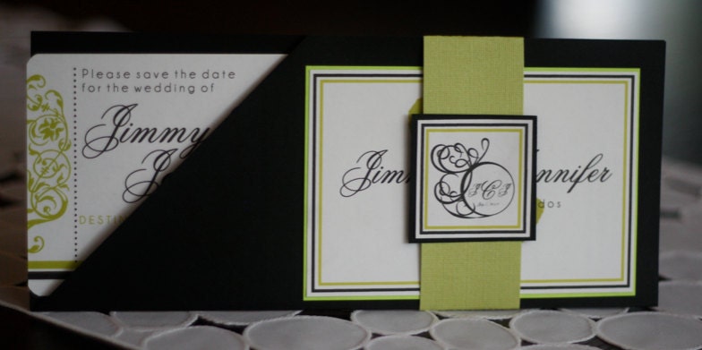 CUSTOM funky boarding pass invitations/save the dates