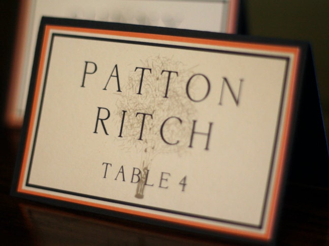 Custom Tree Escort Cards
