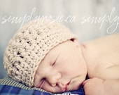 Crochet Baby Boy Hat, Infant Boy Hat, Newborn Boy Hat, Crochet Baby Beanie, Baby Boy Clothes, Jute, Cotton, Newborn Size