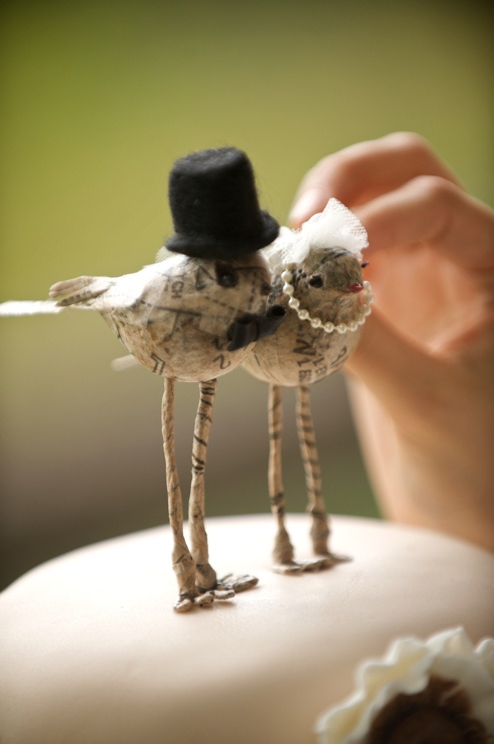 Love Bird 'Bride and Groom' Cake Toppers
