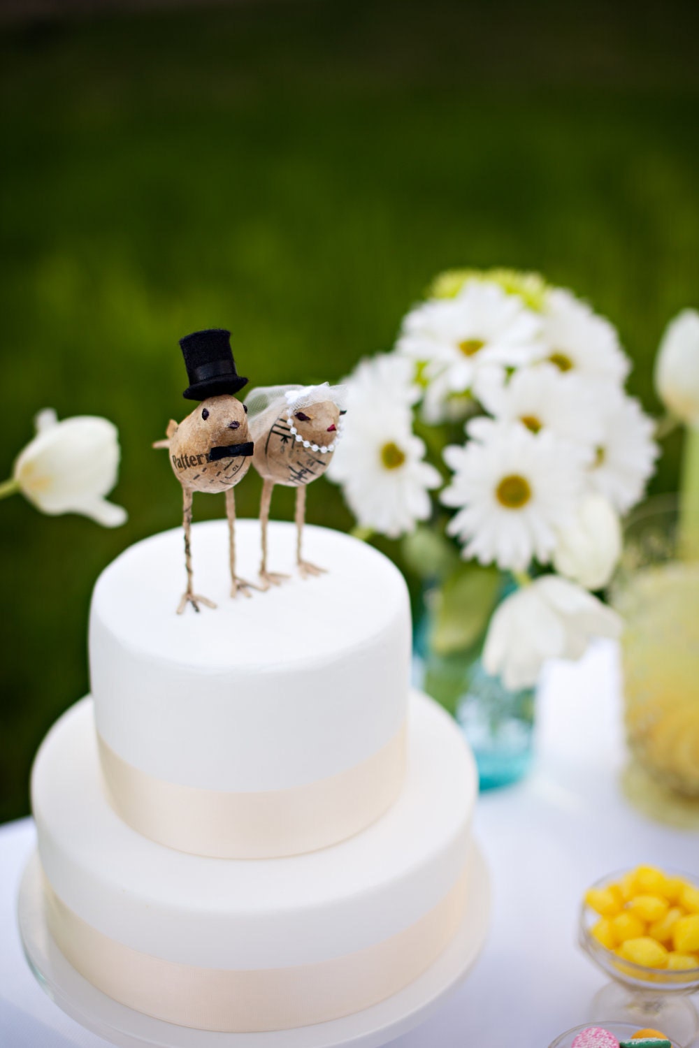 Love Bird 'Bride and Groom' Cake Toppers