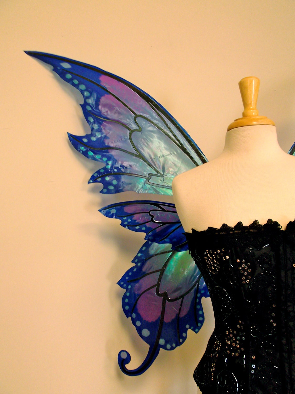 Delia 3 panel large fairy wings in your choice of colors