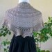 Tan Knitted Butterfly Lace Shawlette