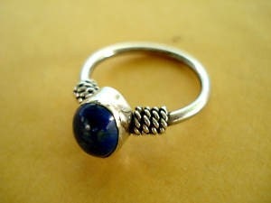 Vintage Lapis Lazuli Sterling Silver Ring