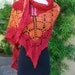 The Sangria Knitted Pima Cotton Lace Shawlette