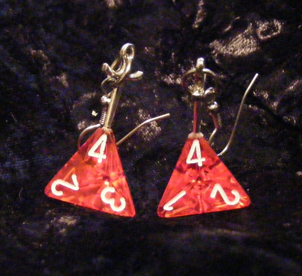 sword-in-stone D4 earrings red