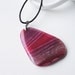 On Sale Pink Necklace, Large Pink Rhodochrosite Pendant Necklace/ Rhodochrosite Pink drilled On Top Bail Necklace