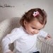 Pink and White Polka Dotted Princess Crown Ribbon Sculpture Hair Clip - Girls Hair Accessories... Free Shipping Promo