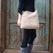 Handmade Beige Leather Bag, Upcycled, Recycled Messenger Bag, Vintage Leather Suede,Summer, Beige, Womens, Eco-Fashion, Eco-Friendly, Handmade, Handbags by VintageChase on Etsy, Free Shipping