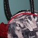 SALE Hat Box Purse FABULOUS Black and White and Red Haute Couture