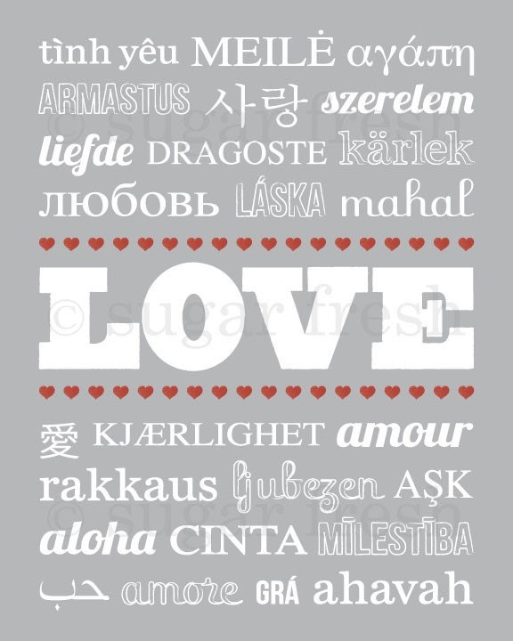 CUSTOM COLOR - Language of Love - 8x10