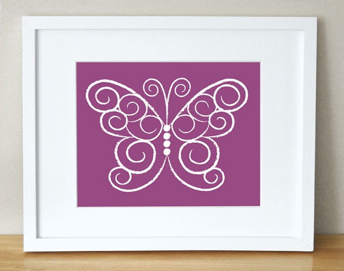 Nursery Art Prints - CUSTOM COLOR - Butterfly Series (3) 8x10's