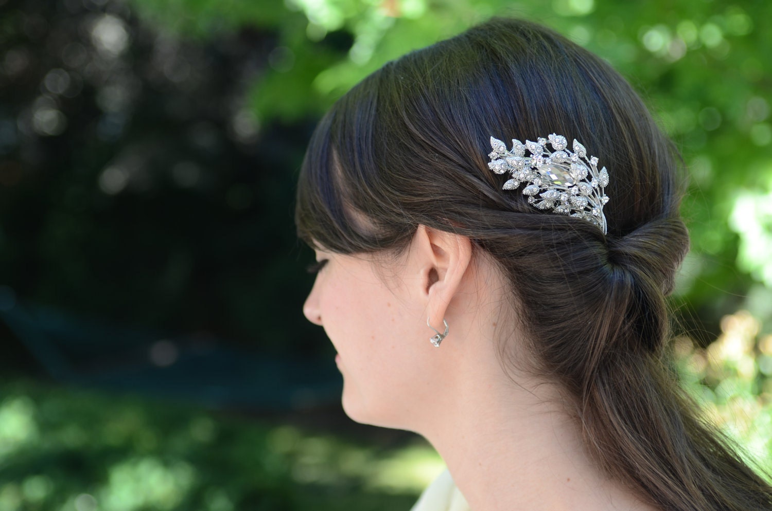 Rhinestone Bridal Hair Comb by Jill's Boutique on Etsy