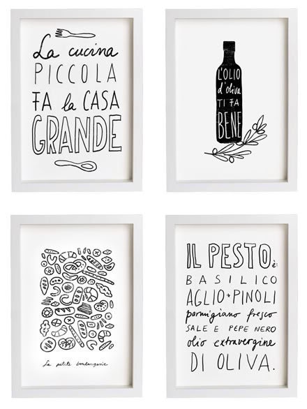 L'OLIO Black 11"x15" - italian kitchen print italy olive oil art quote black and white - archival fine art giclée print