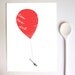Art for Kitchen Red Balloon Live Love Eat / high quality fine art print