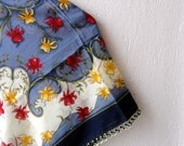Turkish Floral Scarf with Oya, Lace - Neckwarmer, cowl, ethnic, feminine