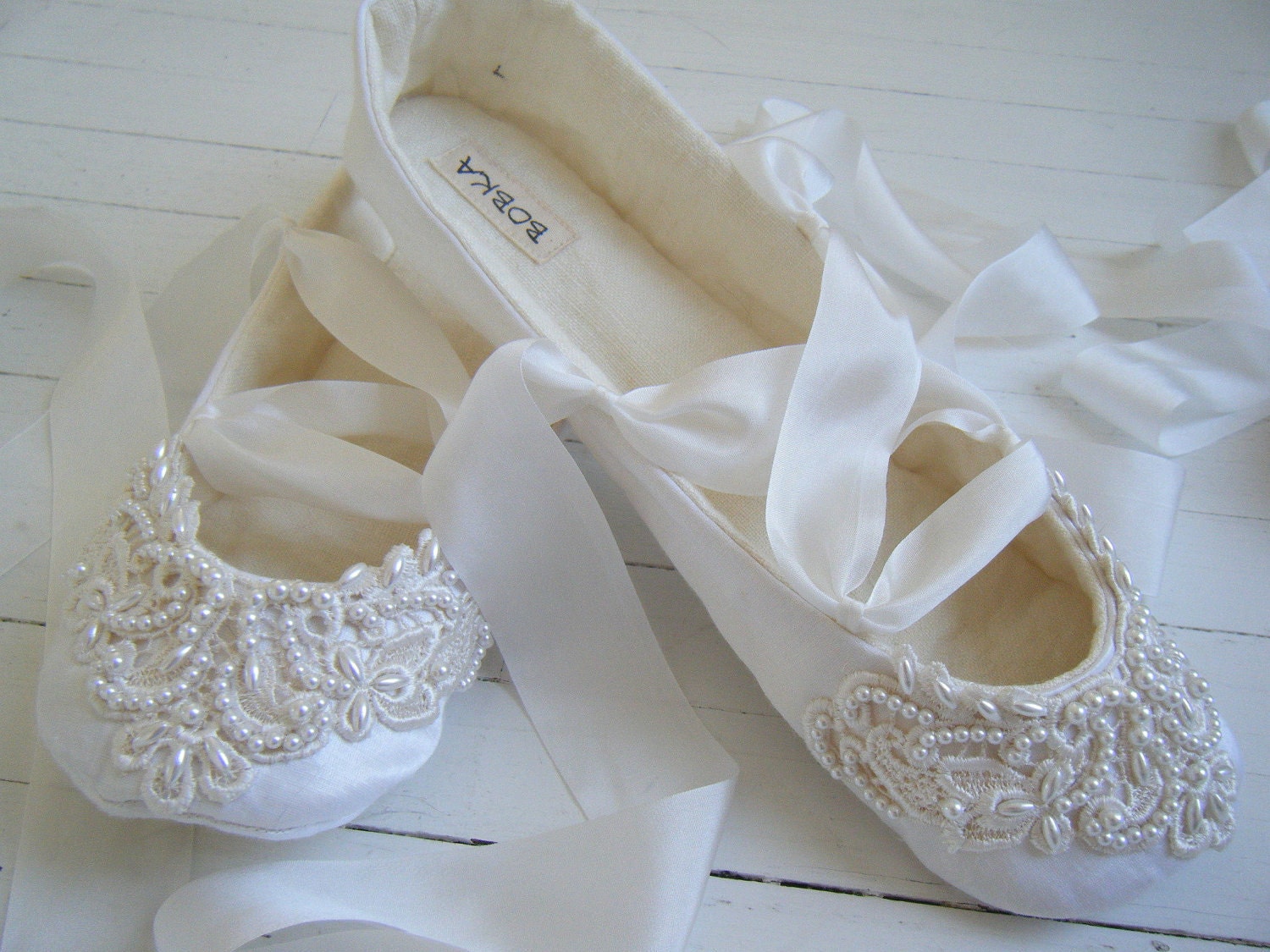 Organic Wedding Flats, Bridal Ballet Shoes, CHELSEY Ballet, Bobka Shoes by BobkaBaby