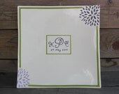Custom Wedding Signature Guestbook Platter - Personalized with Flowers
