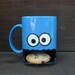 Googly Eyed Monster Ceramic Cookies and Milk Dunk Mug - Ready to Ship