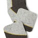 Gray and Brown Wool Felt Coasters
