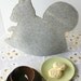 Gray Felted Wool Squirrel Tea Cozy