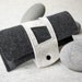 Felt Wallet or Eyeglass Case in Gray and White Merino Wool