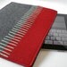 Felt Ipad Sleeve in Merino Wool Red and Gray