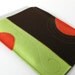 Felt Ipad Sleeve in Merino Wool Chocolate Brown and Green