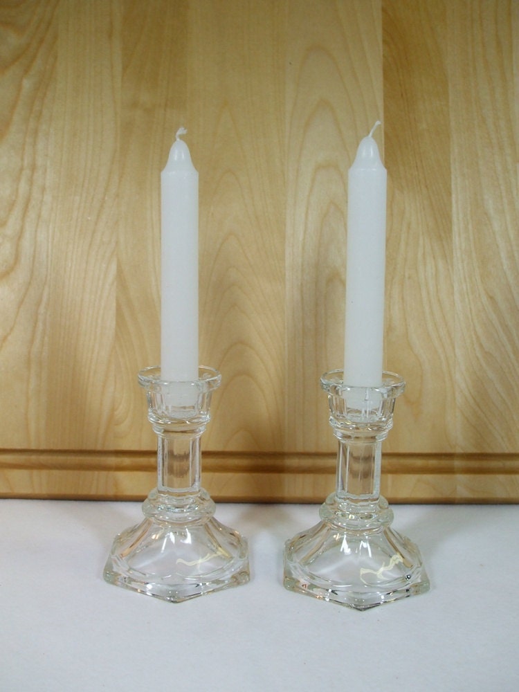 Vintage Lenox Lead Crystal Candle Holder by trappedintheattic