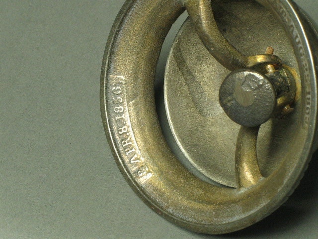 MARKED April 8, 1856 and Pat August 25, 1863 -- AUTHENTIC Hotel Desktop Bell