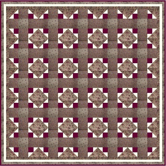 VINTAGE FLORAL - 67 inch - Quilt Addicts Precut Patchwork Quilt Kit Double size