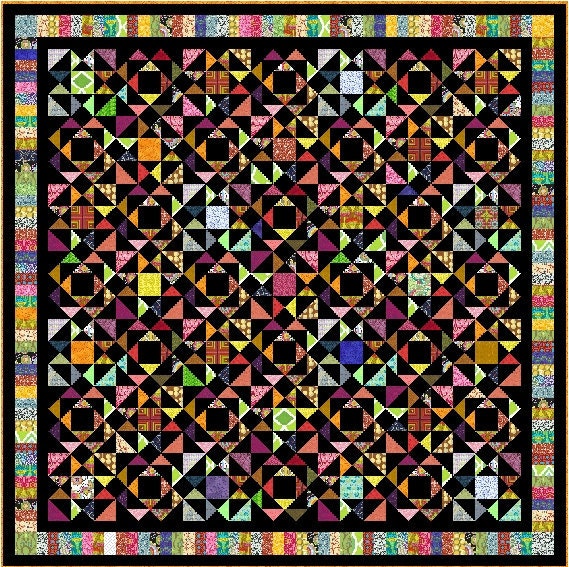 JEWEL In The CROWN - 101 inch - Quilt Addicts Precut Quilt Kit KING size