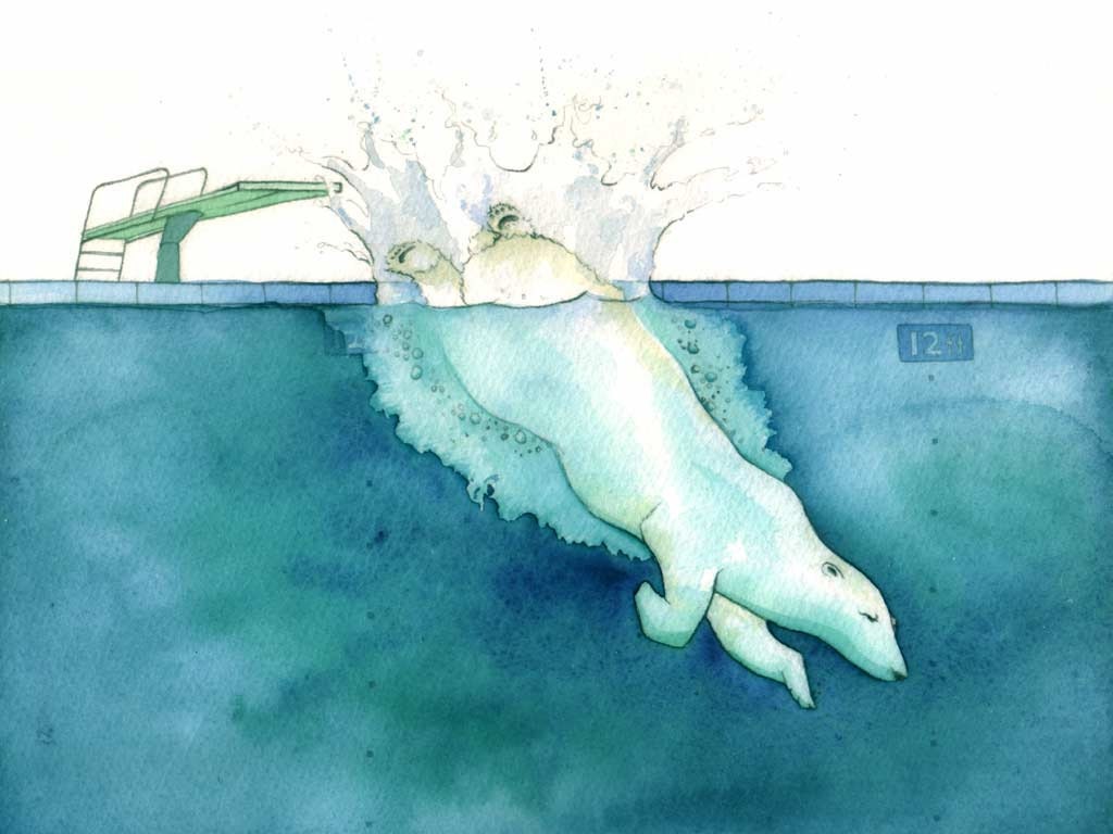 Polar Bear Dive - Original Art