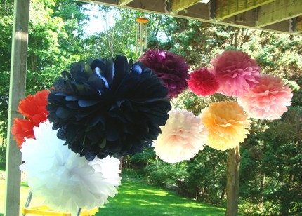 Set of 40 Tissue Poms......FREE US SHIPPING ....Pick Your Colors