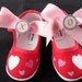 Red Mary Jane Valentine Hand Painted Shoes