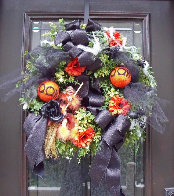 Halloween Wreath Nice Witch Wreath Fall Wreaths Door Wreaths Outdoor Decoration