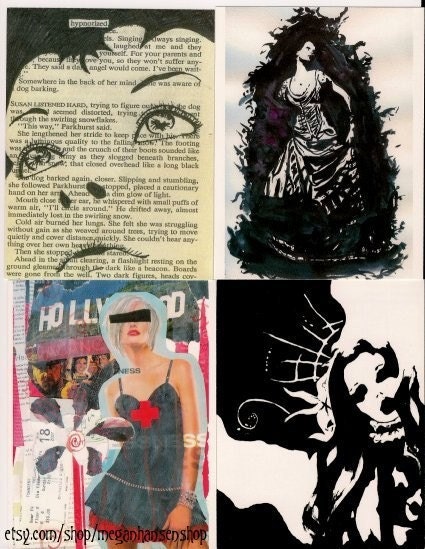 Original Indie Art Postcard Set of 4