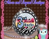 3rd Grade Rocks Bottle Cap Pendant Image 757
