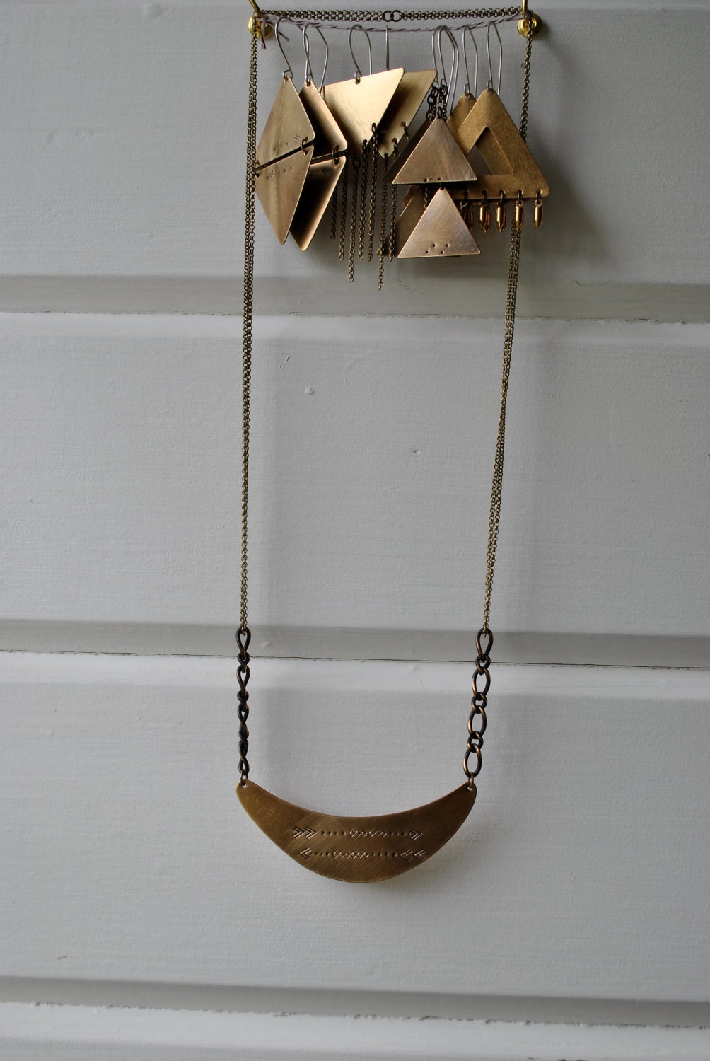 Points Intersect Plate Necklace 1A12